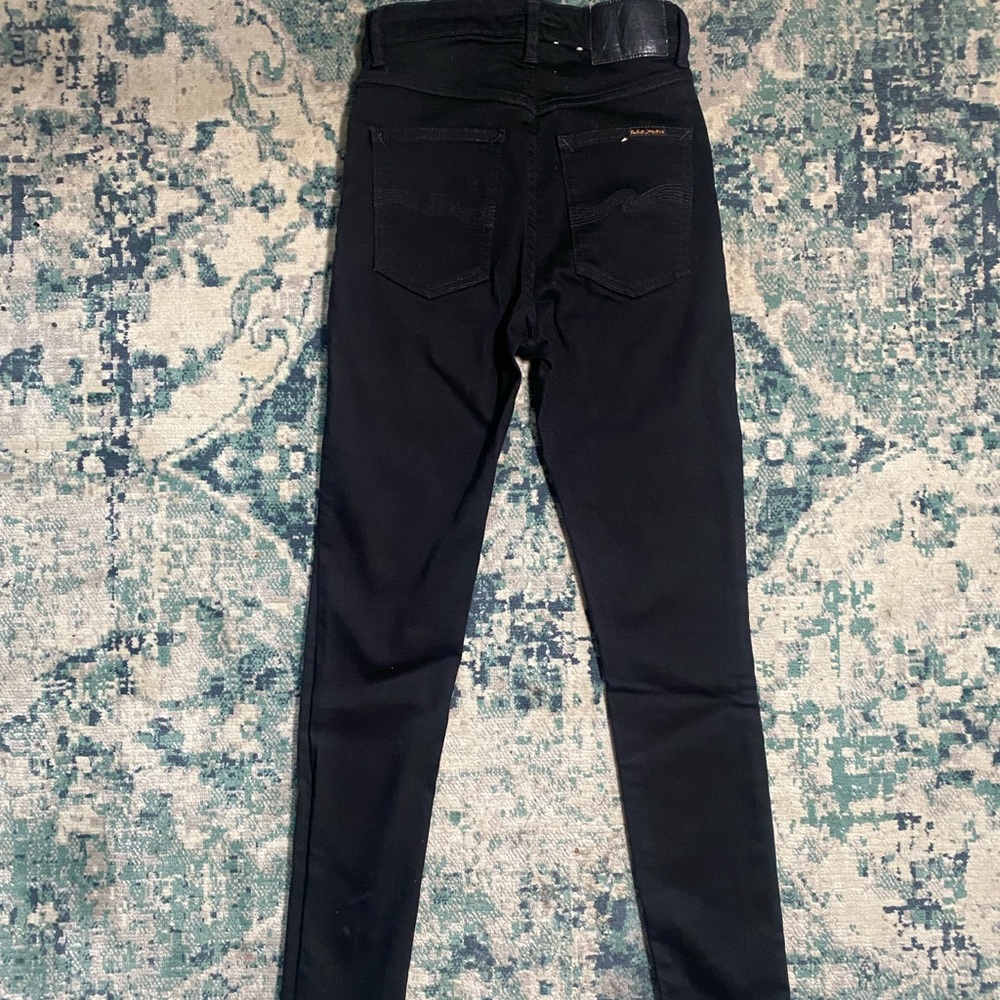 Black skinny Nudie Jeans in size 26